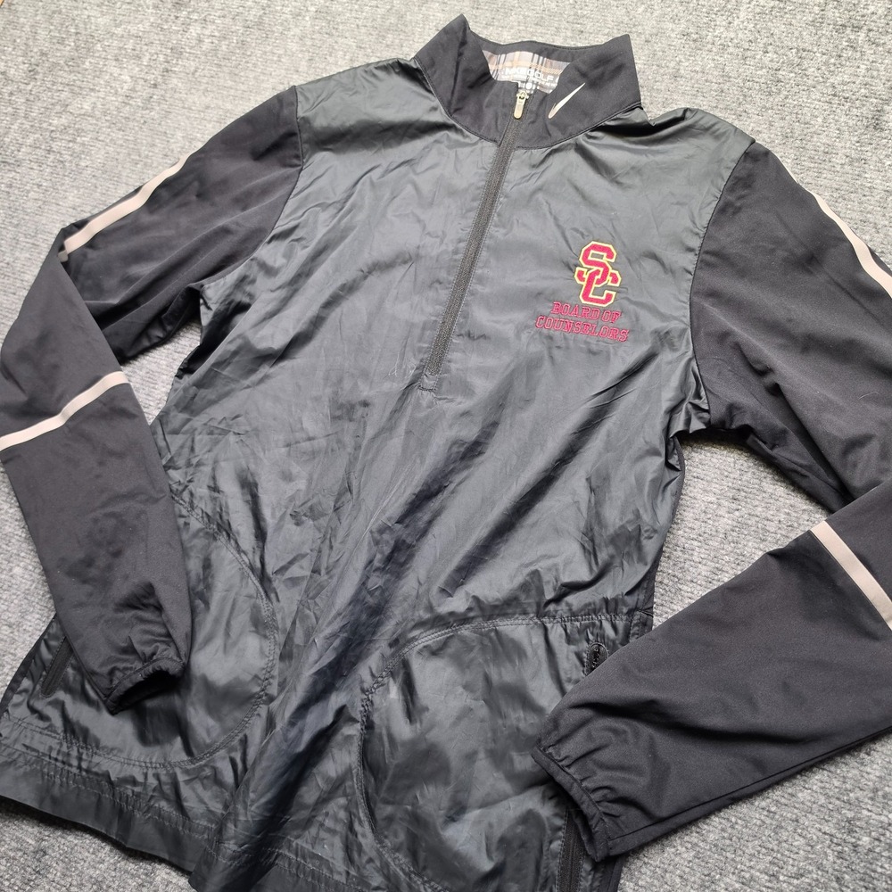 Nike Golf USC Trojans Board of Counselors 1/2 Zip Jacket Womens Small Black